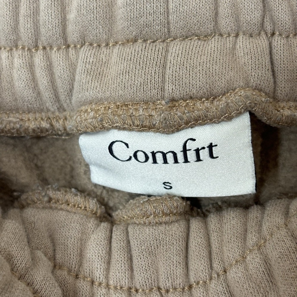 Comfrt Coordinate Jogger Khaki Sweatpants Oversized Pockets Brown Unisex Small - Picture 3 of 9